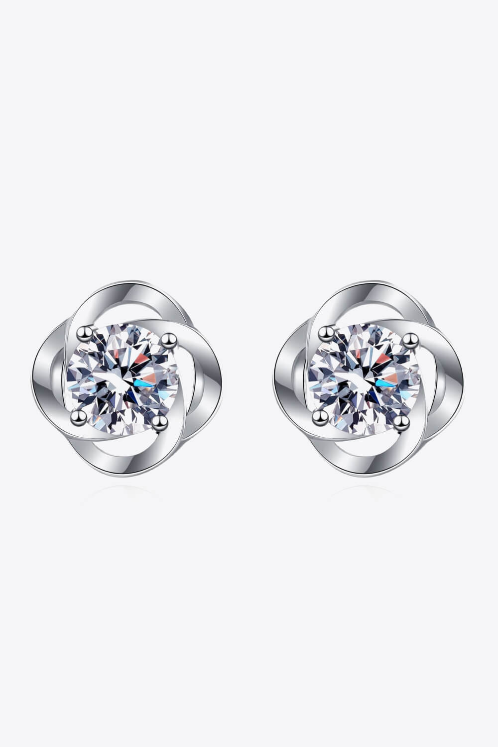 *APP EXCLUSIVE* It's Your Day Moissanite Rhodium-Plated Stud Earrings