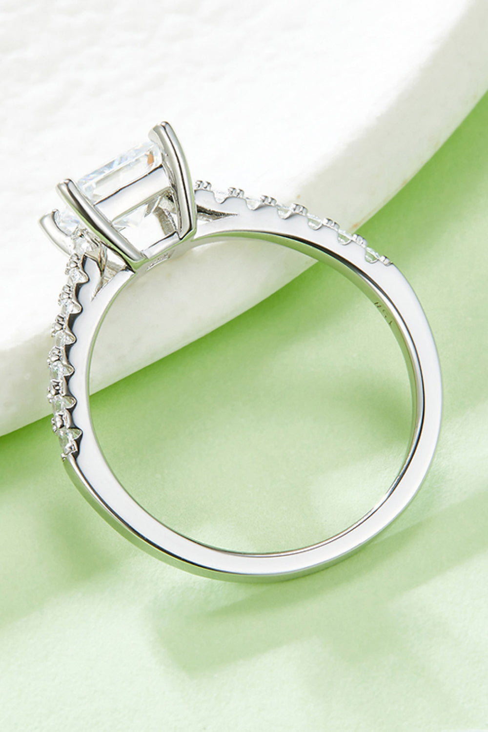 *APP EXCLUSIVE* 1.21 Carat Moissanite 925 Sterling Silver Side Stone Ring