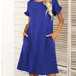 *APP EXCLUSIVE* Round Neck Flounce Sleeve Dress with Pockets