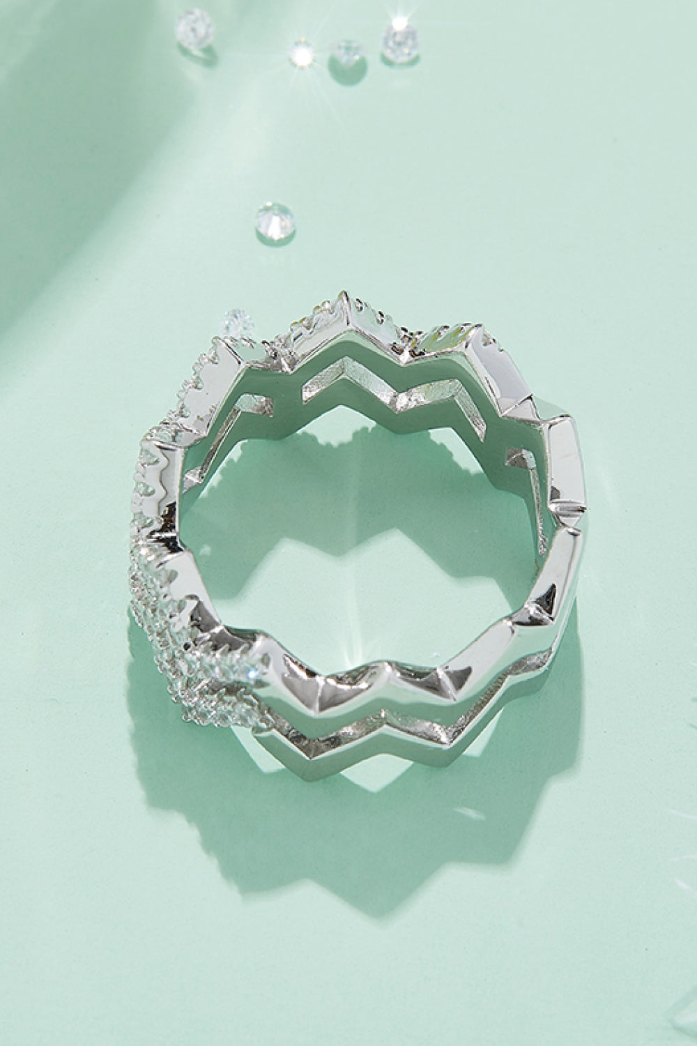 *APP EXCLUSIVE* Moissanite Zigzag Stacking Rings