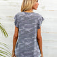 Round Neck Butterfly Sleeve Top