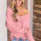 Frayed Hem Dropped Shoulder Sweater