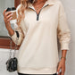 *APP EXCLUSIVE* Zip-Up Dropped Shoulder Sweatshirt