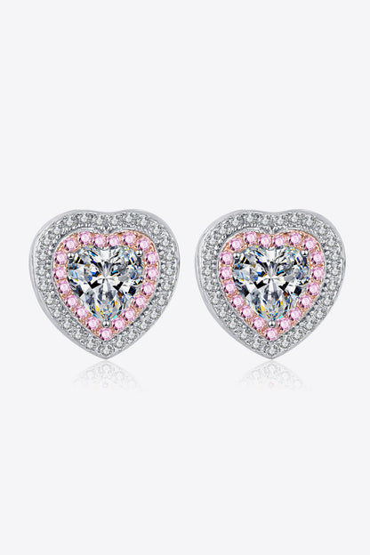 *APP EXCLUSIVE* Moissanite Heart-Shaped Stud Earrings