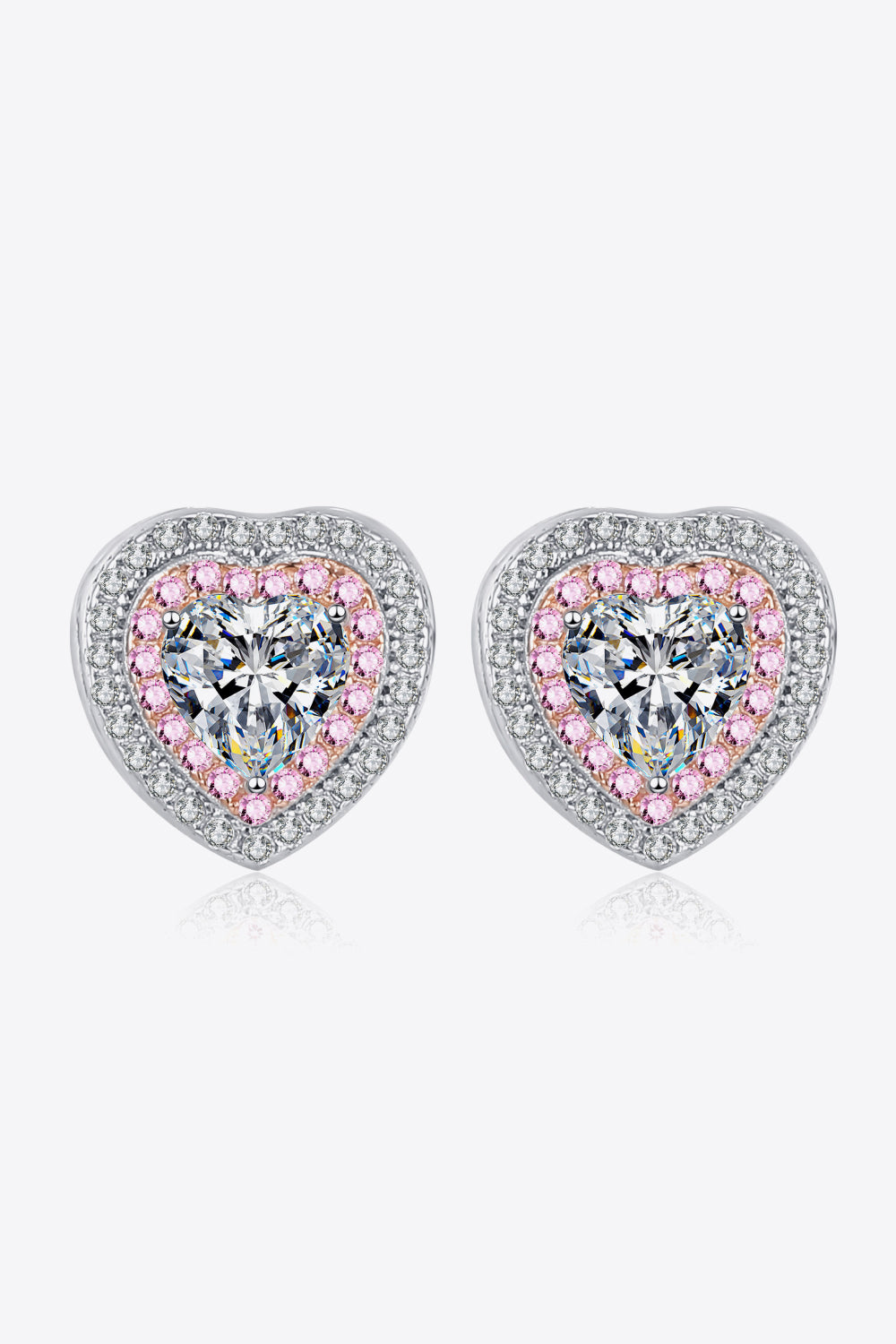 *APP EXCLUSIVE* Moissanite Heart-Shaped Stud Earrings