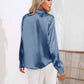 *APP EXCLUSIVE*  Satin Button Up Long Sleeve Shirt