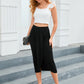 *APP EXCLUSIVE* Ruched Midi Pencil Skirt