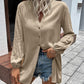*APP EXCLUSIVE* Notched Neck Balloon Sleeve Shirt