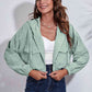 *APP EXCLUSIVE*  Drawstring Hooded Zip Up Jacket with Pockets