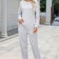 Top and Drawstring Pants Lounge Set
