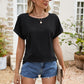 * APP EXCLUSIVE* Eyelet Short Sleeve Top
