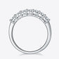 *APP EXCLUSIVE* Moissanite Platinum-Plated Half-Eternity Ring