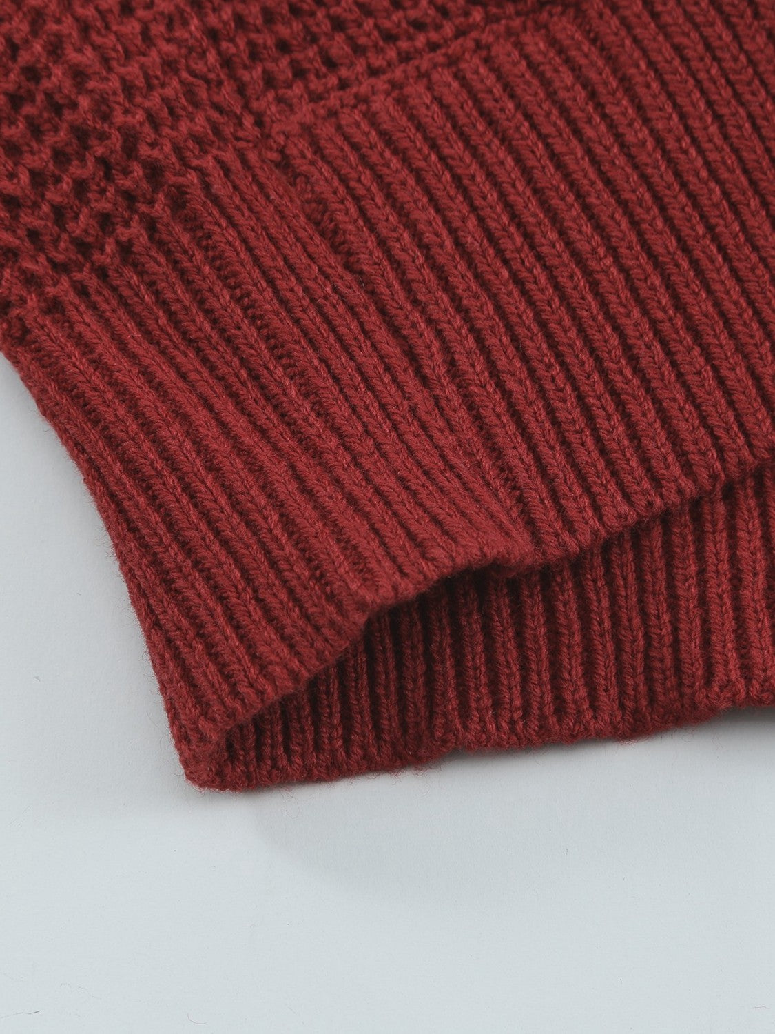 *App Exclusive* Crisscross Open Back Waffleknit Sweater