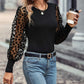 *APP EXCLUSIVE* Sheer Leopard Sleeve Blouse