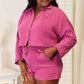 *APP EXCLUSIVE* Buttoned Long Sleeve Top and Shorts Set