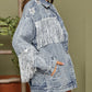 *APP EXCLUSIVE* Fringe Detail Long Sleeve Denim Jacket