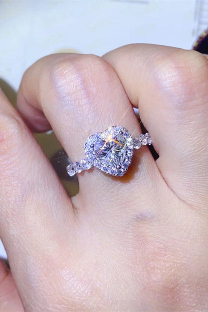 *APP EXCLUSIVE* 1 Carat Moissanite Heart Ring