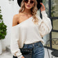 *App Exclusive* Boat Neck Cold Soulder Sweater