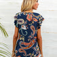 Round Neck Butterfly Sleeve Top