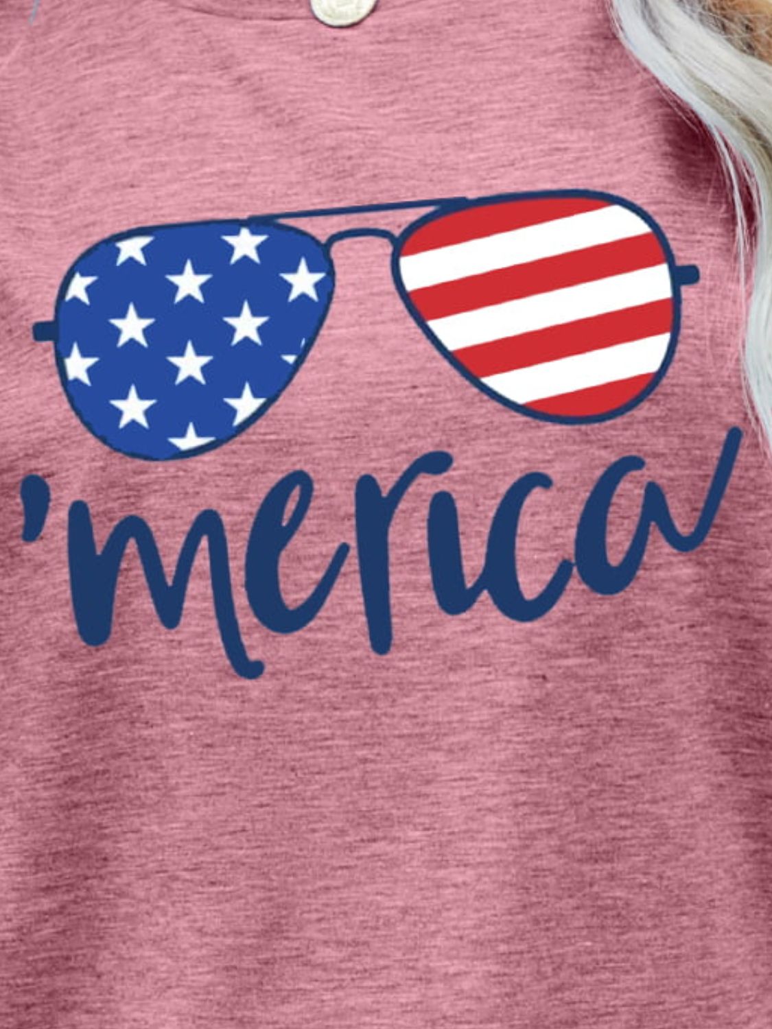 *APP EXCLUSIVE* US Flag Glasses Graphic Tee