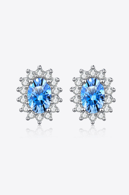 *APP EXCLUSIVE* 1 Carat Moissanite 925 Sterling Silver Stud Earrings