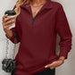 *APP EXCLUSIVE* Zip-Up Dropped Shoulder Sweatshirt