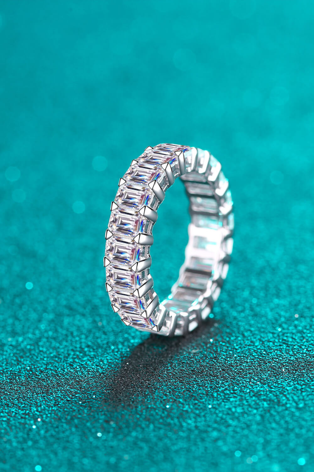 *APP EXCLUSIVE* 10.5 Carat Moissanite Rhodium-Plated Ring