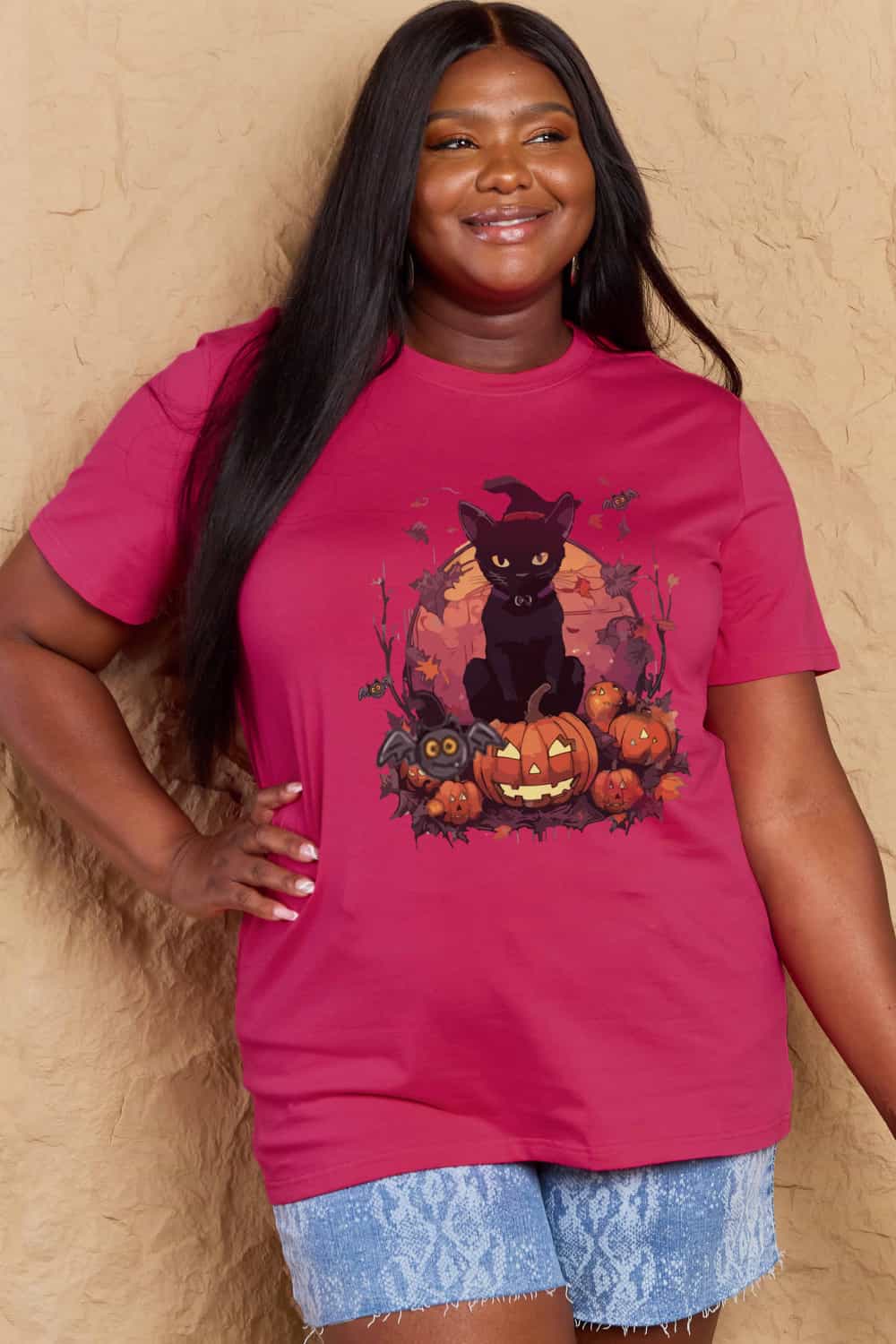 *APP EXCLUSIVE*Black Cat Halloween Graphic Tee