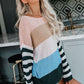 *APP EXCLUSIVE* Colorblock Boat Neck Dropped Shoulder Sweater
