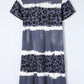 * APP EXCLUSIVE* Leopard Color Block V-Neck Short Sleeve Dress