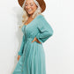 *App Exclusive* Scoop Neck Empire Waist Long Sleeve Mini Dress