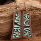 *APP EXCLUSIVE* Turquoise Wooden Dangle Earrings