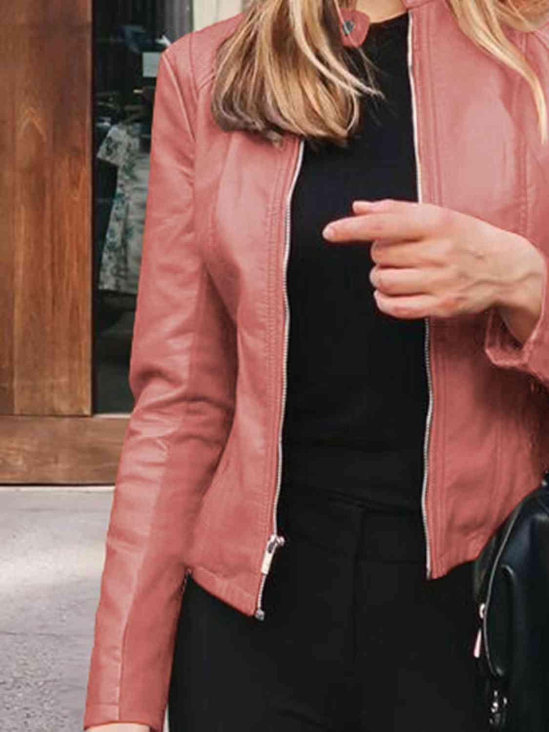 *APP EXCLUSIVE* Mock Neck Zip Up Jacket