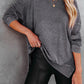 *APP EXCLUSIVE* Dropped Shoulder Slit Sweatshirt