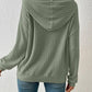 *APP EXCLUSIVE* Ribbed Dropped Shoulder Drawstring Hoodie
