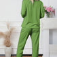 Top and Drawstring Pants Lounge Set