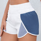 Color Block Wide Waistband Shorts