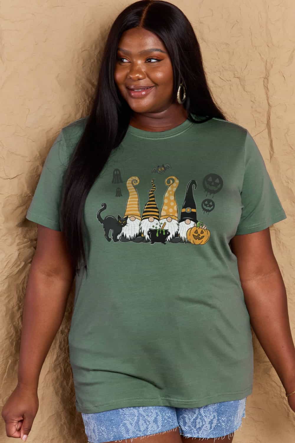 *APP EXCLUSIVE* Halloween Gnome Graphic Cotton Tee