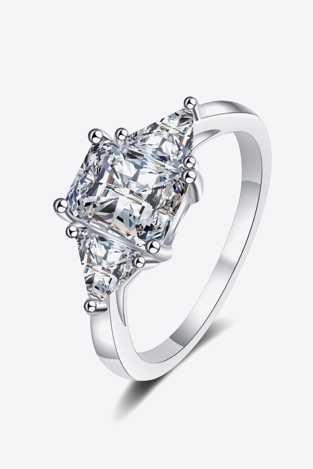 *APP EXCLUSIVE* 3 Carat Moissanite 925 Sterling Silver Rhodium-Plated Ring