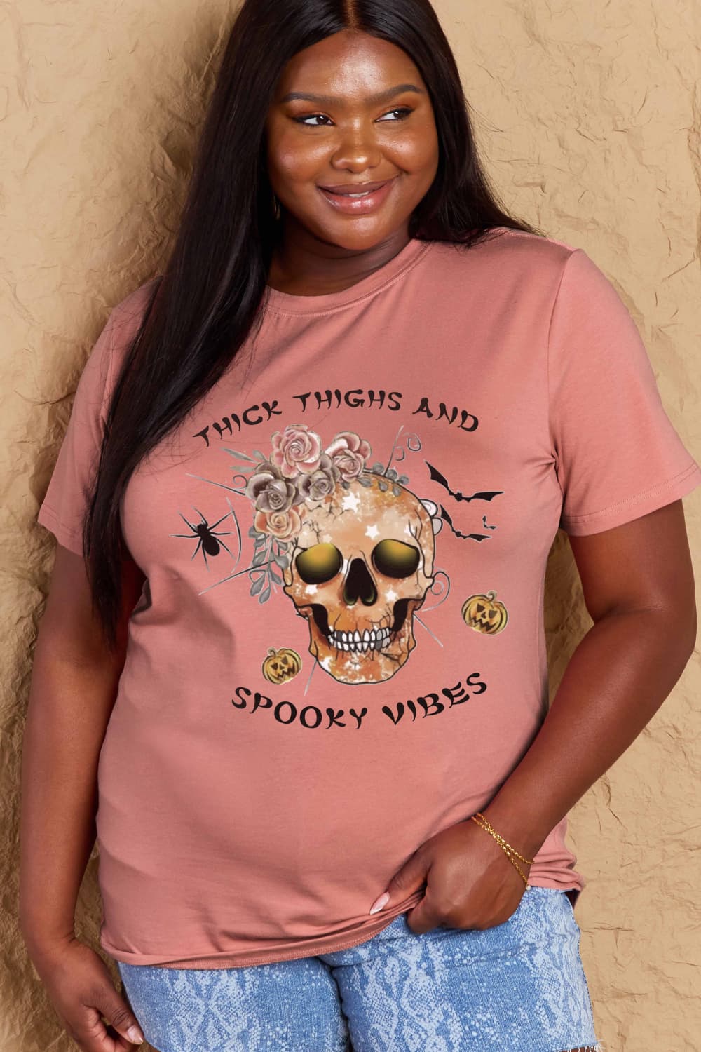 *APP EXCLUSIVE* THICK THIGHS AND SPOOKY VIBES Graphic Cotton T-Shirt