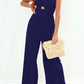 *APP EXCLUSIVE* Smocked Spaghetti Strap Wide Leg Jumpsuit