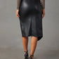 *APP EXCLUSIVE* Twist Faux Leather High Waist Skirt