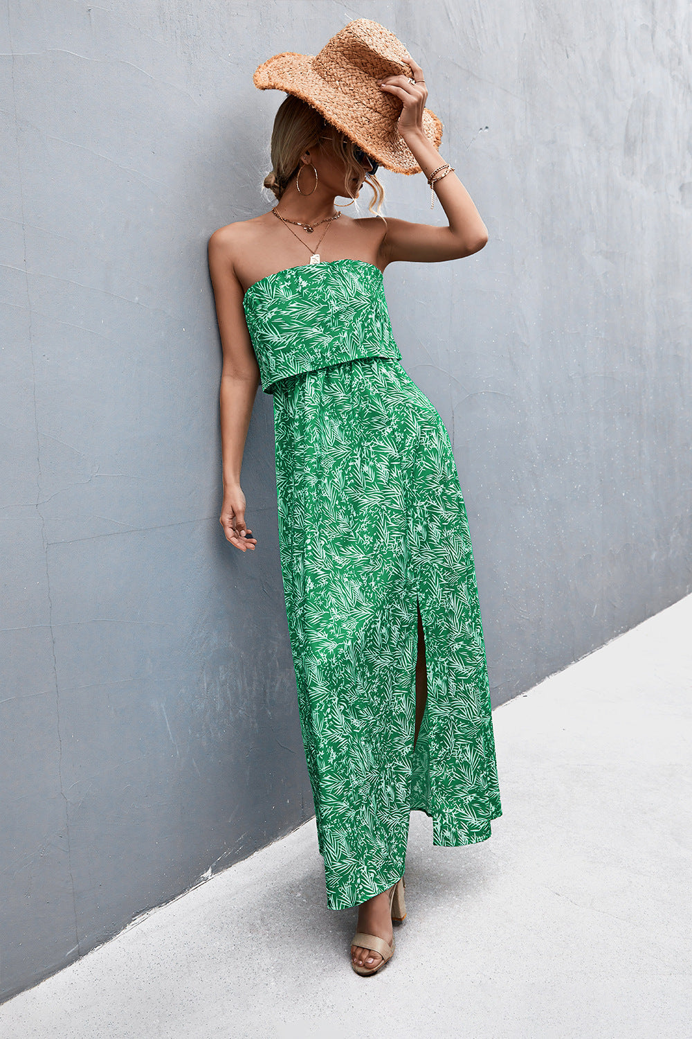 *APP EXCLUSIVE* Strapless Split Maxi Dress