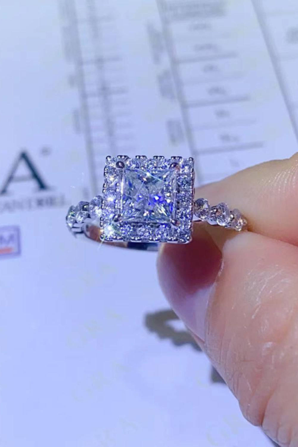 *APP EXCLUSIVE* 1 Carat Moissanite Square Ring