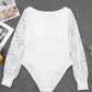 *APP EXCLUSIVE* Lace Scoop Neck Long Sleeve Bodysuit