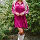 Collared Neck Buttoned Dress