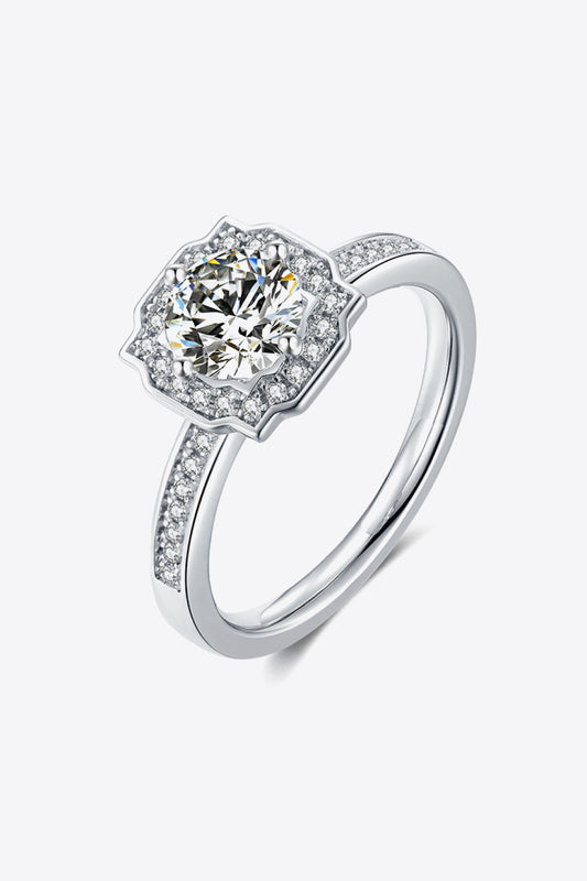 *APP EXCLUSIVE* 1 Carat Moissanite Platinum-Plated Ring