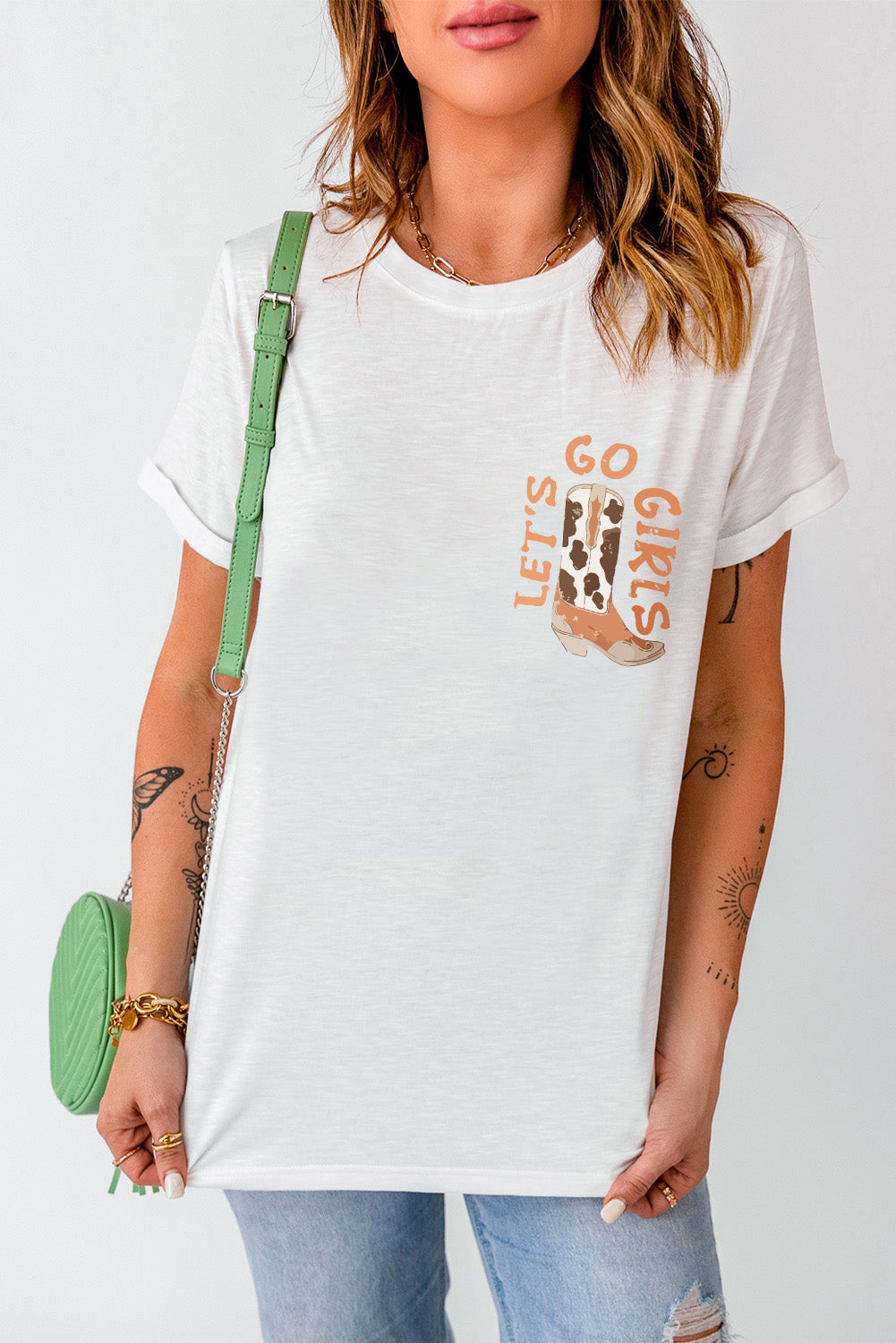 *APP EXCLUSIVE* Let's Go Girls Cowboy Theme T-Shirt