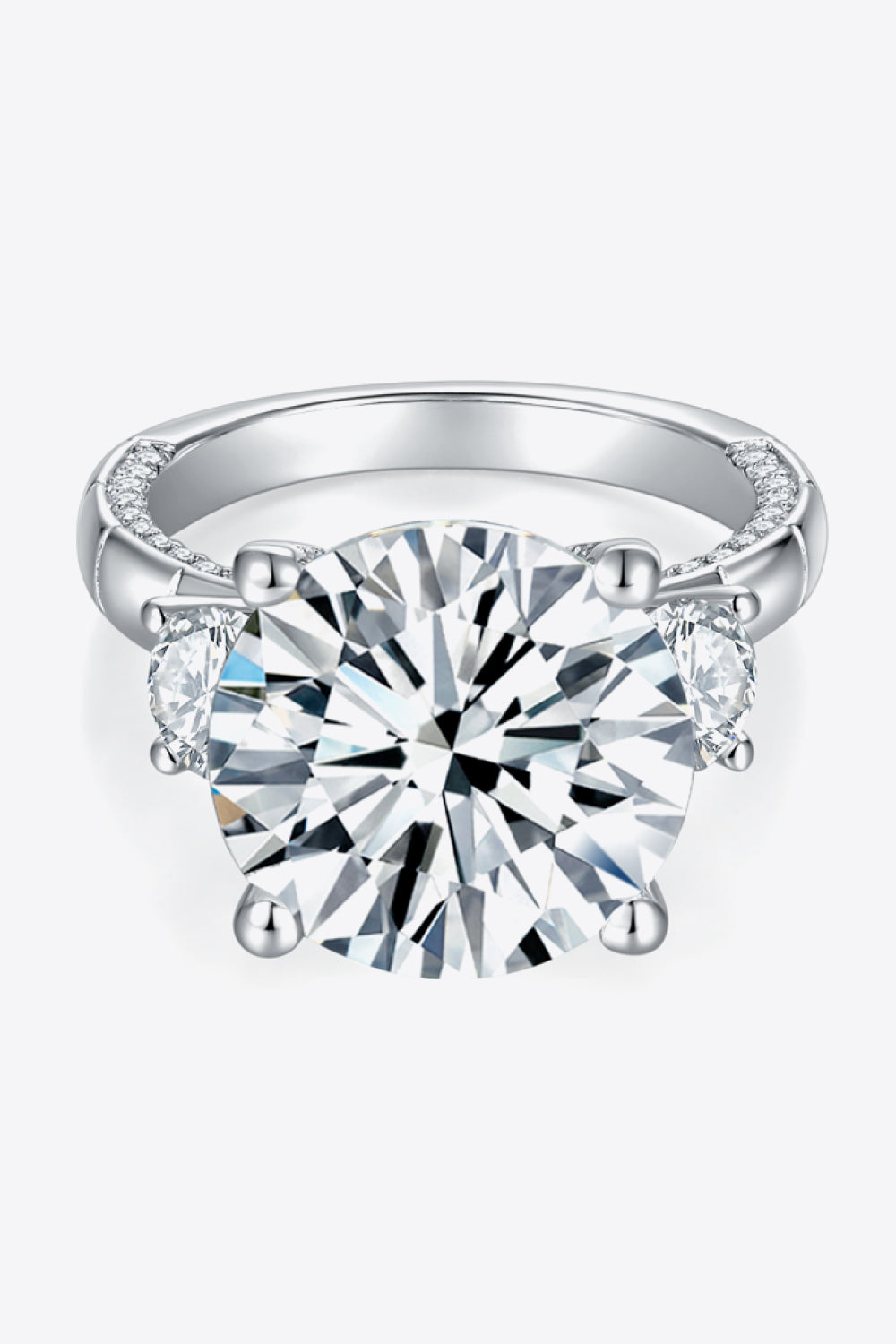 *APP EXCLUSIVE* 8.6 Carat Moissanite Platinum-Plated Ring