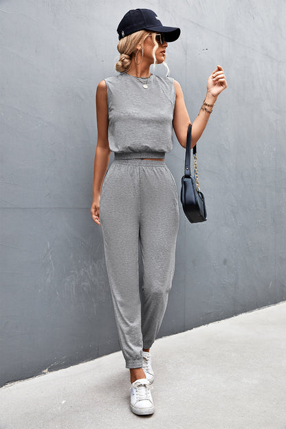 *APP EXCLUSIVE* Sleeveless Top and Joggers Set